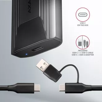 AXAGON EEM2-GTS2, USB-C 10Gbps - M.2 NVMe & SATA SSD Metallgehäuse THIN, schraubenlos AXAGON EEM2-GTS2, USB-C 10Gbps - M.2 NVMe & SATA SSD Metallgehäuse THIN, schraubenlos