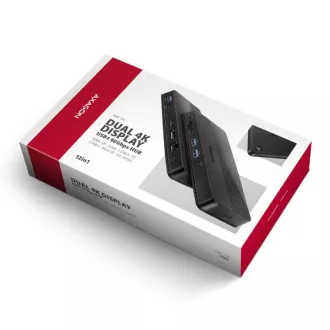 AXAGON HMC-U4, USB4 40Gbps-Dock, 3x USB-A, 2x USB-C, HDMI & DP 8K/30Hz, RJ-45, SD/mSD, Audio, PD 100W, USB-C-Kabel 80cm
