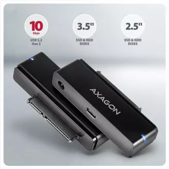 AXAGON ADSA-FPX, USB-C 10Gbps - SATA 6G, 2,5"/3,5" SSD/HDD FAST PORT X Adapter, inkl. AC-Netzteil AXAGON ADSA-FPX, USB-C 10Gbps - SATA 6G, 2,5"/3,5" SSD/HDD FAST PORT X Adapter, inkl. AC-Netzteil