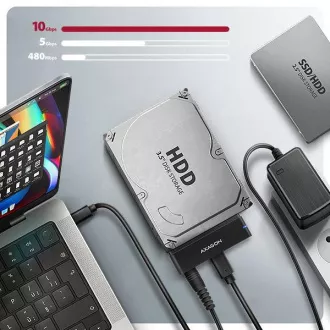 AXAGON ADSA-FPX, USB-C 10Gbps - SATA 6G, 2,5"/3,5" SSD/HDD FAST PORT X Adapter, inkl. AC-Netzteil AXAGON ADSA-FPX, USB-C 10Gbps - SATA 6G, 2,5"/3,5" SSD/HDD FAST PORT X Adapter, inkl. AC-Netzteil