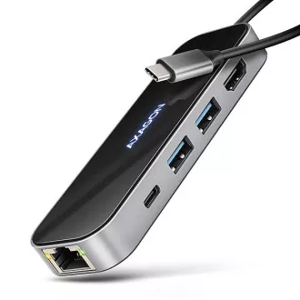 AXAGON HMC-6GLN, USB 5Gbps Hub, 2x USB-A, USB-C, HDMI 4k/60Hz, RJ-45 GLAN, PD 100W, USB-C Kabel 20cm AXAGON HMC-6GLN, USB 5Gbps Hub, 2x USB-A, USB-C, HDMI 4k/60Hz, RJ-45 GLAN, PD 100W, USB-C Kabel 20cm