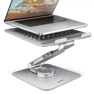 AXAGON STND-LR Aluminium-Laptop-Ständer 10"-17,3" höhen- und winkelverstellbar, drehbar, grau
