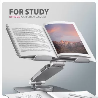 AXAGON STND-LR Aluminium-Laptop-Ständer 10"-17,3" höhen- und winkelverstellbar, drehbar, grau