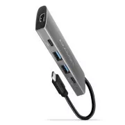 AXAGON HMC-5G21, USB 10Gb/s Hub, 2x USB-A, 2x USB-C, HDMI 4k/30, PD 60W, USB-C Kabel 13cm