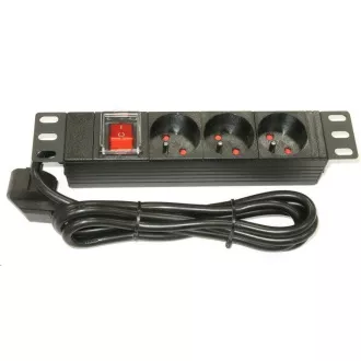 10" XtendLan Verteilerfeld 3x230V, CSN, Schalter, Spannungsanzeige, Kabel 1, 8m, 1HE 10" XtendLan Verteilerfeld 3x230V, CSN, Schalter, Spannungsanzeige, Kabel 1, 8m, 1HE