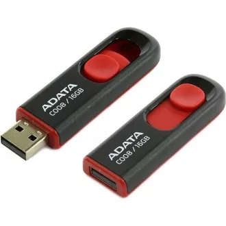 ADATA Flash Disk 8GB C008, USB 2.0 Classic, schwarz