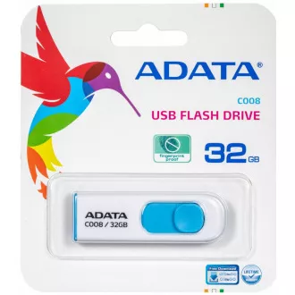 ADATA Flash Disk 32GB C008, USB 2.0 Classic, weiß