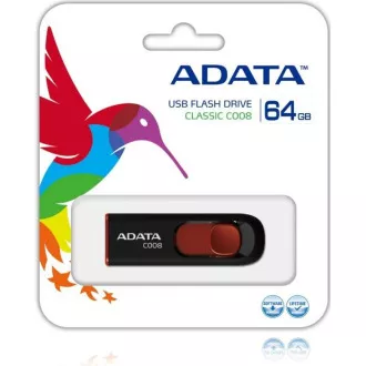 ADATA Flash Disk 64GB C008, USB 2.0 Classic, schwarz ADATA Flash Disk 64GB C008, USB 2.0 Classic, schwarz