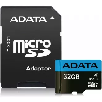 ADATA MicroSDHC-Karte 32 GB UHS-I Klasse 10 + SD-Adapter, Premier