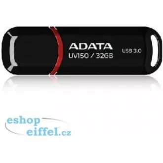 ADATA Flash Disk 32GB UV150, USB 3.1 Dash Drive (R: 90 / B: 20 MB/s) schwarz
