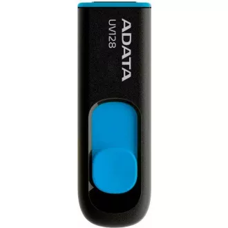 ADATA Flash Disk 64GB UV128, USB 3.1 Dash Drive (R: 90 / B: 40 MB/s) schwarz / blau ADATA Flash Disk 64GB UV128, USB 3.1 Dash Drive (R: 90 / B: 40 MB/s) schwarz / blau