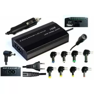EUROCASE Universal-Netzteil 100W, AC 110-240V / CAR DC 12V, DC 12-20, 9 Anschlüsse