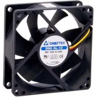 CHIEFTEC Lüfter AF-0825S, 80x80x25 mm Sleeve Fan, mit 3/4pin Stecker