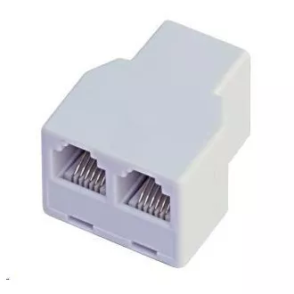 RJ12 Doppelstecker, 1x6p6c/2x6p6c - Telefon