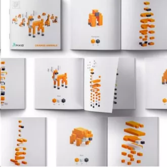 Magnetischer Baukasten PIXIO Orange Animals Magnetischer Baukasten PIXIO Orange Animals