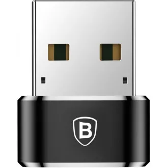 Baseus USB-Stecker auf USB-C-Buchse Adapter 3A, OTG, schwarz