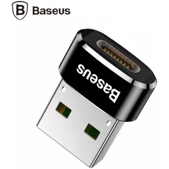 Baseus USB-Stecker auf USB-C-Buchse Adapter 3A, OTG, schwarz