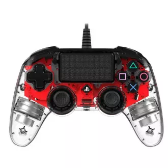 Nacon Wired Compact Controller - Controller für PlayStation 4 - transparent rot Nacon Wired Compact Controller - Controller für PlayStation 4 - transparent rot