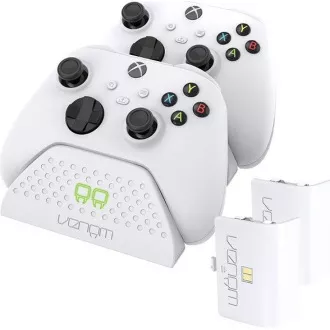 VENOM VS2871 Xbox Serie S/X & One Weiß Twin Docking Station 2 Batterien VENOM VS2871 Xbox Serie S/X & One Weiß Twin Docking Station 2 Batterien