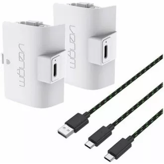 VENOM VS2874 Xbox Series S/X & One Weißes Doppel-Akkupack mit hoher Kapazität 3 Meter Kabel VENOM VS2874 Xbox Series S/X & One Weißes Doppel-Akkupack mit hoher Kapazität 3 Meter Kabel