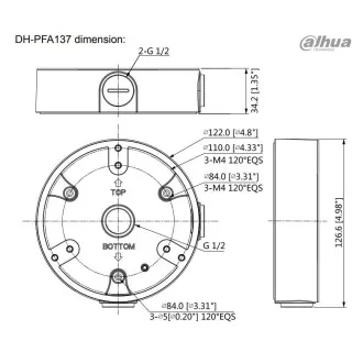 Dahua PFA137, Installationsbox für Dome-Kameras Dahua PFA137, Installationsbox für Dome-Kameras