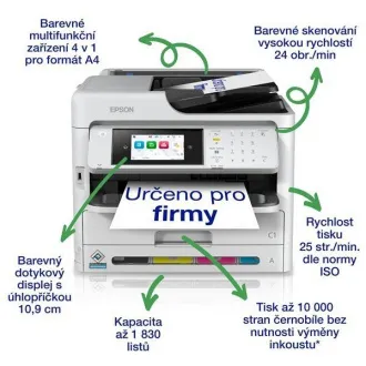 EPSON Druckertinte WorkForce WF-C5890DWF, 4in1, A4, 25ppm, USB, LAN, Wi-Fi (Direct) EPSON Druckertinte WorkForce WF-C5890DWF, 4in1, A4, 25ppm, USB, LAN, Wi-Fi (Direct)