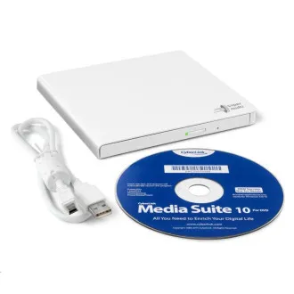 HITACHI LG - externes DVD-W/CD-RW/DVD±R/±RW/RAM-Laufwerk GP57EW40, Slim, Weiß, Box SW - Gebraucht HITACHI LG - externes DVD-W/CD-RW/DVD±R/±RW/RAM-Laufwerk GP57EW40, Slim, Weiß, Box SW - Gebraucht