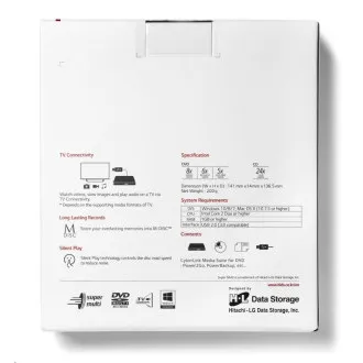 HITACHI LG - externes DVD-W/CD-RW/DVD±R/±RW/RAM-Laufwerk GP57EW40, Slim, Weiß, Box SW - Gebraucht HITACHI LG - externes DVD-W/CD-RW/DVD±R/±RW/RAM-Laufwerk GP57EW40, Slim, Weiß, Box SW - Gebraucht
