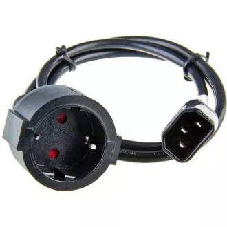 AVACOM Netzkabel für USV-Ausgang - Reduktion PC-Stecker (IEC) auf normale Buchse (Schuko) 1m AVACOM Netzkabel für USV-Ausgang - Reduktion PC-Stecker (IEC) auf normale Buchse (Schuko) 1m