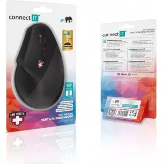 CONNECT IT FOR HEALTH Verti TriMode ergonomische vertikale Maus, kabellos, schwarz CONNECT IT FOR HEALTH Verti TriMode ergonomische vertikale Maus, kabellos, schwarz