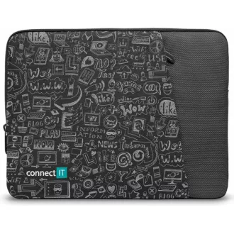 CONNECT IT Doodle-Tasche für Laptop 13,3", schwarz CONNECT IT Doodle-Tasche für Laptop 13,3", schwarz