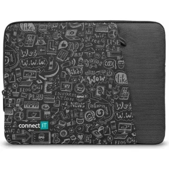 CONNECT IT Doodle-Tasche für Laptop 13,3", schwarz CONNECT IT Doodle-Tasche für Laptop 13,3", schwarz