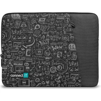 CONNECT IT Doodle-Tasche für Laptop 15,6", schwarz CONNECT IT Doodle-Tasche für Laptop 15,6", schwarz