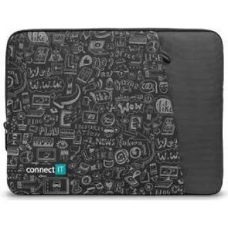 CONNECT IT Doodle-Tasche für Laptop 15,6", schwarz CONNECT IT Doodle-Tasche für Laptop 15,6", schwarz