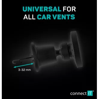 CONNECT IT InCarz MagSafe universelles magnetisches kabelloses Kfz-Ladegerät, schwarz