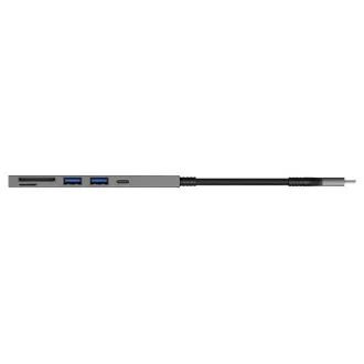 CONNECT IT USB-C Hub, 2x USB-A, 1x USB-C, 1x SD-Karte, 1x MicroSD-Karte, grau CONNECT IT USB-C Hub, 2x USB-A, 1x USB-C, 1x SD-Karte, 1x MicroSD-Karte, grau