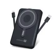 CONNECT IT Powerbank TravelCharge, MagSafe, 10000mAh, USB-C, Lightning, Grau