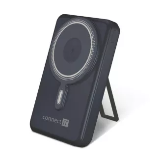 CONNECT IT Powerbank TravelCharge, MagSafe, 10000mAh, USB-C, Lightning, Grau CONNECT IT Powerbank TravelCharge, MagSafe, 10000mAh, USB-C, Lightning, Grau