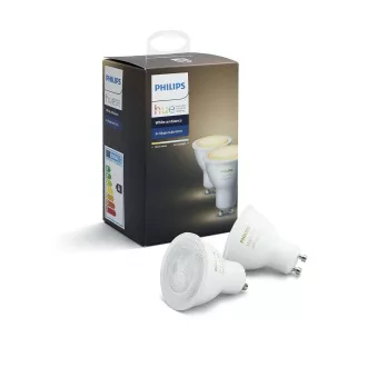 PHILIPS Hue White Ambiance, 2x Glühbirne 4, 2W GU10
