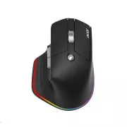 ACER Wireless Mouse Easy Fit Mouse, Ergonomisch, 4000dpi, 6 Tasten, RGB, 10m Reichweite, USB-C, BT, Schwarz