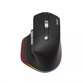 ACER Wireless Mouse Easy Fit Mouse, Ergonomisch, 4000dpi, 6 Tasten, RGB, 10m Reichweite, USB-C, BT, Schwarz