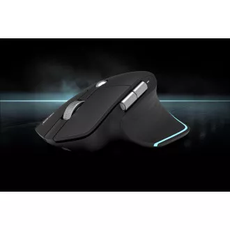 ACER Wireless Mouse Easy Fit Mouse, Ergonomisch, 4000dpi, 6 Tasten, RGB, 10m Reichweite, USB-C, BT, Schwarz