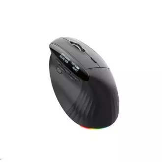 ACER Wireless Smart Fit Vertikale Maus, 8000 dpi, 10 Tasten, RGB, 10m Reichweite, BT, USB, 120h Akkulaufzeit, Schwarz