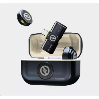 Hollyland Lark M2 USB-C - Drahtloses Lavalier-Mikrofon mit USB-C-Stecker (Duo, Shine Charcoal)