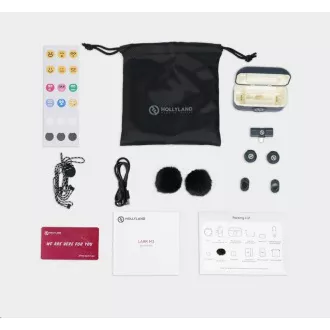 Hollyland Lark M2 USB-C - Drahtloses Lavalier-Mikrofon mit USB-C-Stecker (Duo, Shine Charcoal)