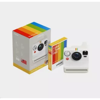 Polaroid Now Gen 3 Pebble White Bundle mit Farbfilm (8 Fotos)