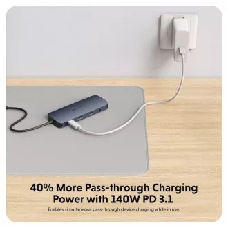 Hyper® EcoSmart™ Gen.2 Dual HDMI USB-C 11-in-1 Hub 140W PD 3.1 Pass-thru Hyper® EcoSmart™ Gen.2 Dual HDMI USB-C 11-in-1 Hub 140W PD 3.1 Pass-thru