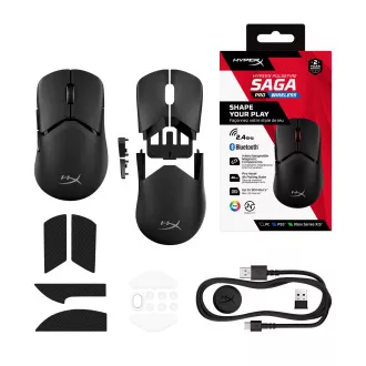 HyperX Pulsefire Saga Wireless - Gaming-Maus (schwarz) - Maus HyperX Pulsefire Saga Wireless - Gaming-Maus (schwarz) - Maus
