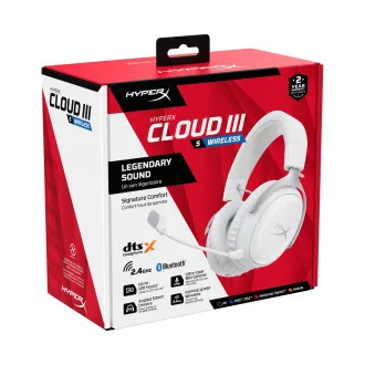 HyperX Cloud III S Kabelloses weißes Gaming-Headset HyperX Cloud III S Kabelloses weißes Gaming-Headset