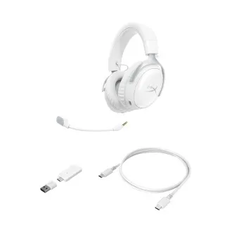 HyperX Cloud III S Kabelloses weißes Gaming-Headset HyperX Cloud III S Kabelloses weißes Gaming-Headset